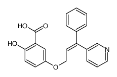 2-hydroxy-5-(3-phenyl-3-pyridin-3-ylprop-2-enoxy)benzoic acid Structure