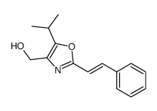 [2-(2-phenylethenyl)-5-propan-2-yl-1,3-oxazol-4-yl]methanol结构式