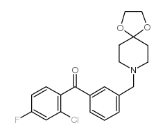 2-CHLORO-3'-[8-(1,4-DIOXA-8-AZASPIRO[4.5]DECYL)METHYL]-4-FLUOROBENZOPHENONE Structure