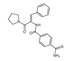 N-[(Z)-2-Phenyl-1-(pyrrolidine-1-carbonyl)-vinyl]-4-thiocarbamoyl-benzamide Structure