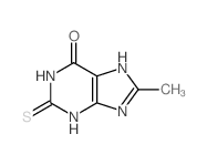 1,2,3,9-四氢-8-甲基-2-硫氧代-6H-嘌呤-6-酮结构式