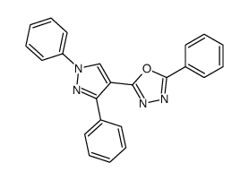 2-(1,3-diphenylpyrazol-4-yl)-5-phenyl-1,3,4-oxadiazole结构式