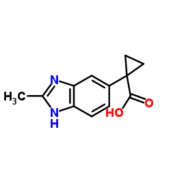 1-(2-Methyl-1H-benzimidazol-5-yl)cyclopropanecarboxylic acid结构式