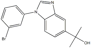 2-(1-(3-bromophenyl)-1H-benzo[d]imidazol-5-yl)propan-2-ol结构式