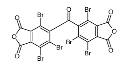 4,5,7-tribromo-6-(4,6,7-tribromo-1,3-dioxo-2-benzofuran-5-carbonyl)-2-benzofuran-1,3-dione结构式