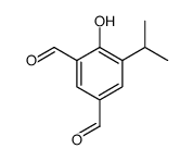 1,3-Benzenedicarboxaldehyde, 4-hydroxy-5-(1-methylethyl)结构式