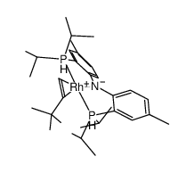 [(κ3-P,N,P-(4-Me-2-(iPr2P)-C6H3)2N)Rh(H2CCHBut)]结构式