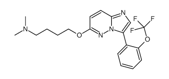dimethyl-{4-[3-(2-trifluoromethoxy-phenyl)-imidazo[1,2-b]pyridazin-6-yloxy]-butyl}-amine结构式