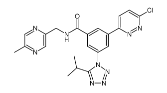 3-(6-chloropyridazin-3-yl)-5-(5-isopropyltetrazol-1-yl)-N-(5-methylpyrazin-2-yl-methyl)benzamide Structure