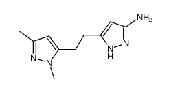 5-[2-(2,5-dimethylpyrazol-3-yl)ethyl]-1H-pyrazol-3-amine Structure