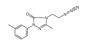 2-(3-methylphenyl)-4-(2-azidoethyl)-5-methyl-2,4-dihydro-3H-1,2,4-triazol-3-one结构式