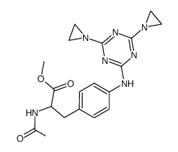 α-N-acetyl-4-<4,6-diethylenimino-1,3,5-triazinyl-(2)>-amino-d,l-phenylalanin Structure