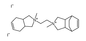 2,2'-Ethylenebis(3a,4,7,7a-tetrahydro-2-methyl-4,7-ethanoisoindolinium iodide)结构式