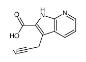 3-(氰基甲基)-1H-吡咯并[2,3-B]吡啶-2-羧酸结构式