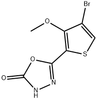 5-(4-Bromo-3-methoxythien-2-yl)-1,3,4-oxadiazol-2(3H)-one结构式