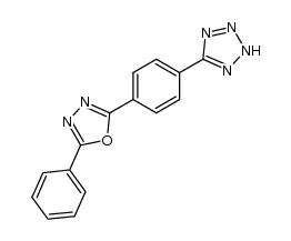 5-[4-(5-phenyl-[1,3,4]oxadiazol-2-yl)-phenyl]-1(2)H-tetrazole结构式