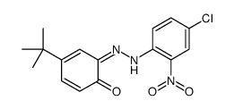 4-tert-butyl-6-[(4-chloro-2-nitrophenyl)hydrazinylidene]cyclohexa-2,4-dien-1-one Structure