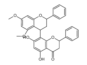 2,2',3,3'-Tetrahydro-5',7'-dihydroxy-5,7-dimethoxy-2,2'-diphenyl-4,8'-bi-(4H-1-benzopyran)-4'-one结构式