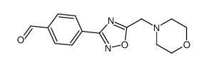 4-(5-(MORPHOLINOMETHYL)-1,2,4-OXADIAZOL-3-YL)BENZALDEHYDE结构式