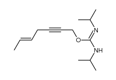 (E)-N,N'-diisopropyl-O-hept-2-yn-5-enylisourea Structure