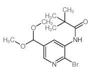 N-(2-Bromo-5-(dimethoxymethyl)pyridin-3-yl)-pivalamide structure