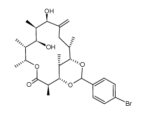 (1S,2R,5R,6R,7R,8R,9R,12S,13S,17R)-15-(4-bromophenyl)-7,9-dihydroxy-2,5,6,8,12,17-hexamethyl-10-methylene-4,14,16-trioxabicyclo[11.3.1]heptadecan-3-one Structure