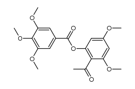 3,4,5-trimethoxy-benzoic acid-(2-acetyl-3,5-dimethoxy-phenyl ester) Structure