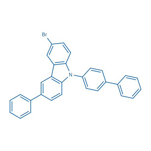 9-([1,1'-Biphenyl]-4-yl)-3-bromo-6-phenyl-9H-carbazole Structure