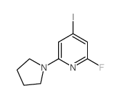 2-Fluoro-4-iodo-6-(pyrrolidin-1-yl)pyridine结构式