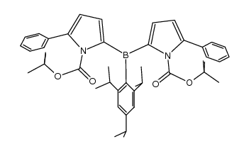 bis(N-tert-butoxycarbonyl-5-phenylpyrrol-2-yl )(2,4,6-triisopropylphenyl)borane Structure