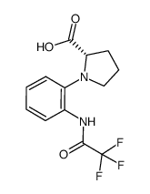 (S)-1-(2-(2,2,2-Trifluoroacetamido)phenyl)pyrrolidine-2-carboxylic acid Structure