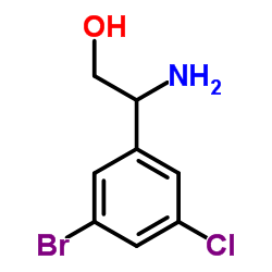 2-Amino-2-(3-bromo-5-chlorophenyl)ethanol结构式