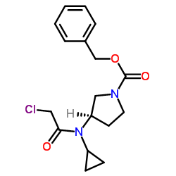 Benzyl (3R)-3-[(chloroacetyl)(cyclopropyl)amino]-1-pyrrolidinecarboxylate Structure