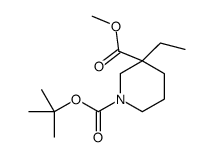 Methyl 1-Boc-3-ethylpiperidine-3-carboxylate Structure