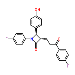 (3S,4R)-1-(4-Fluorophenyl)-3-[3-(4-fluorophenyl)-3-oxopropyl]-4-(4-hydroxyphenyl)-2-azetidinone结构式