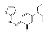 3-(diethylamino)-6-(thiophen-2-ylhydrazinylidene)cyclohexa-2,4-dien-1-one Structure