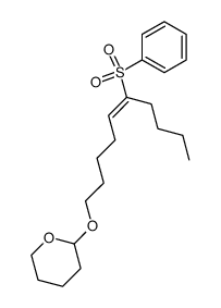 (E)-2-((6-(phenylsulfonyl)dec-5-en-1-yl)oxy)tetrahydro-2H-pyran结构式