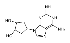 (1S,2S)-4-(2,6-diaminopurin-9-yl)cyclopentane-1,2-diol结构式