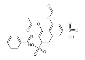 4,5-diacetyloxy-3-phenyldiazenylnaphthalene-2,7-disulfonic acid结构式