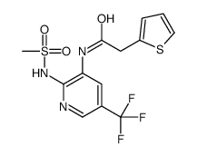 N-[2-(methanesulfonamido)-5-(trifluoromethyl)pyridin-3-yl]-2-thiophen-2-ylacetamide结构式