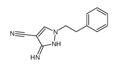 3-amino-1-(2-phenylethyl)pyrazole-4-carbonitrile Structure