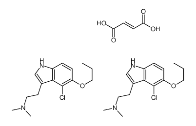 (E)-but-2-enedioic acid,2-(4-chloro-5-propoxy-1H-indol-3-yl)-N,N-dimethylethanamine结构式