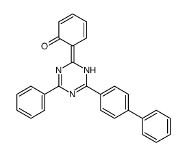 6-[4-phenyl-6-(4-phenylphenyl)-1H-1,3,5-triazin-2-ylidene]cyclohexa-2,4-dien-1-one Structure