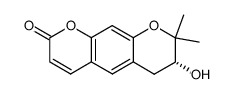 (7R)-7-羟基-8,8-二甲基-2H,6H,7H,8H-吡喃并[3,2-g]色烯-2-酮结构式