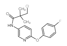 N1-[6-(4-FLUOROPHENOXY)-3-PYRIDYL]-3-CHLORO-2,2-DIMETHYLPROPANAMIDE structure