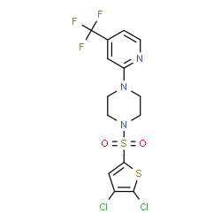 PIPERAZINE, 1-[(4,5-DICHLORO-2-THIENYL)SULFONYL]-4-[4-(TRIFLUOROMETHYL)-2-PYRIDINYL]- Structure
