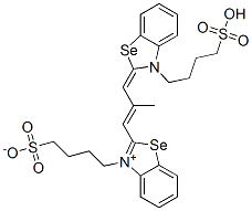 2-[2-甲基-3-[3-(4-磺丁基)-2(3H)-苯并硒唑亚基]-1-丙烯]-3-(4-磺丁基)苯并硒唑内翁盐结构式