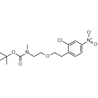 tert-Butyl (2-(2-chloro-4-nitrophenethoxy)ethyl)(methyl)carbamate Structure