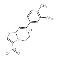 1H-Imidazole-1-ethanol,2-[2-(3,4-dimethylphenyl)ethenyl]-5-nitro- structure