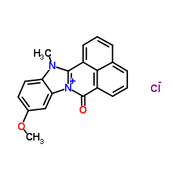 10-methoxy-13-methyl-7-oxo-7H-benzimidazo[2,1-a]benz[de]isoquinolinium chloride结构式